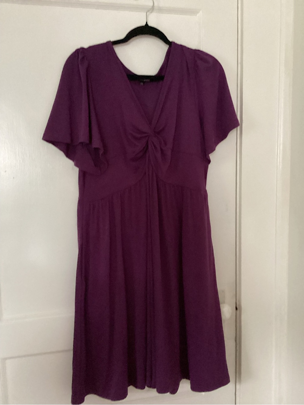 Purple Twist-Front Women's Top